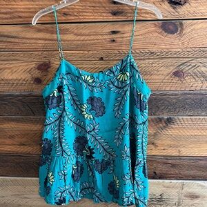 LOFT Teal Floral Top